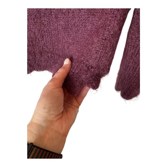 Anthropologie Needle Sweater Women Small Pink Louise Mohair Merino Wool Knit - Picture 8 of 13